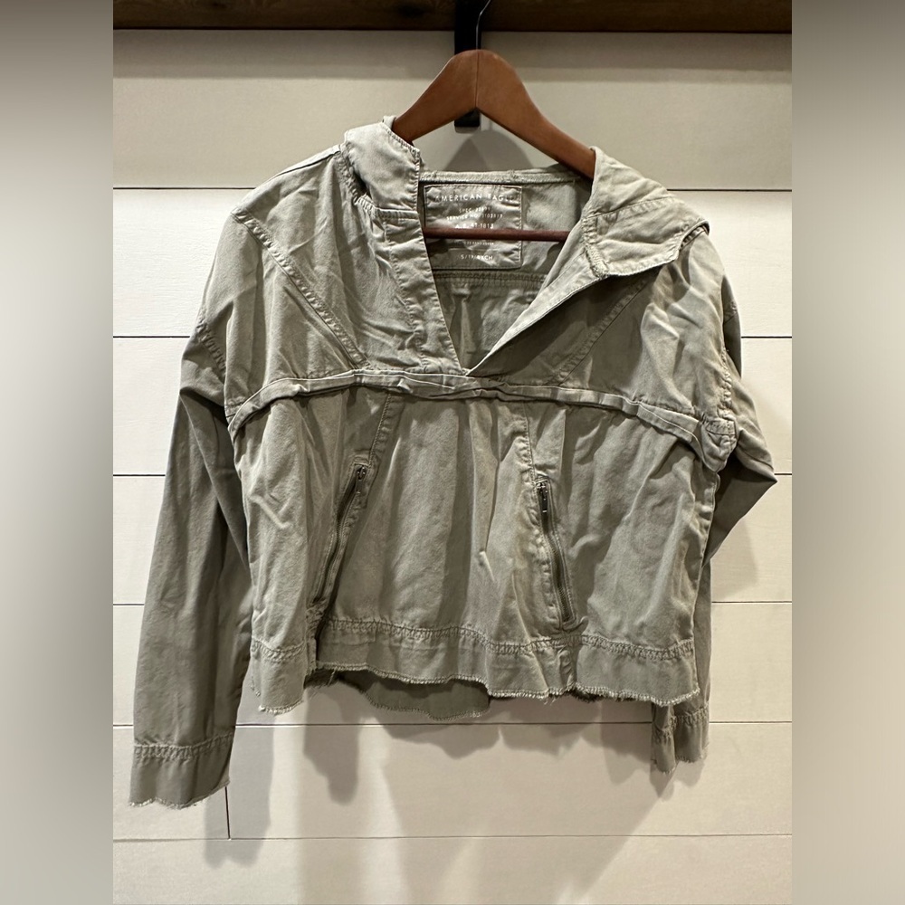 American Eagle Women's Olive Green Jacket- Size X-Small
